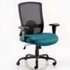 Dynamic Portland HD Black Mesh Executive Office Chair with Maringa Teal seat