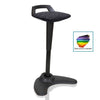 Dynamic Spry Sit and Stand Stool in Charcoal with Black Frame
