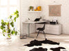 Image showing the Maja eDJUST Large Motorised Height Adjustable Desk with the optional pedestal fitted