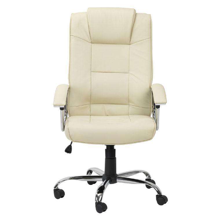 Alphason Houston Cream Executive Leather Office Chair (AOC4201A-L-CM)
