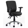 Dynamic Chiro Medium Back Ergonomic 24Hr Executive Chair in Black Fabric