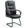 Dynamic Moore Visitor Leather Office Chair in Black