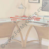 Jual Helsinki Oak Curved Corner Desk Package 5