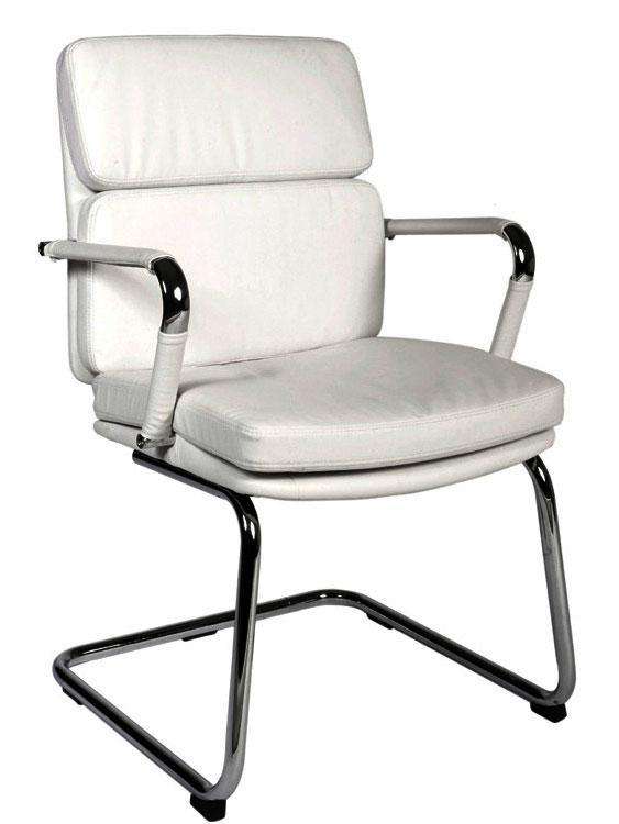 Teknik 1101WH - Deco Faux Leather Visitor Chair in White