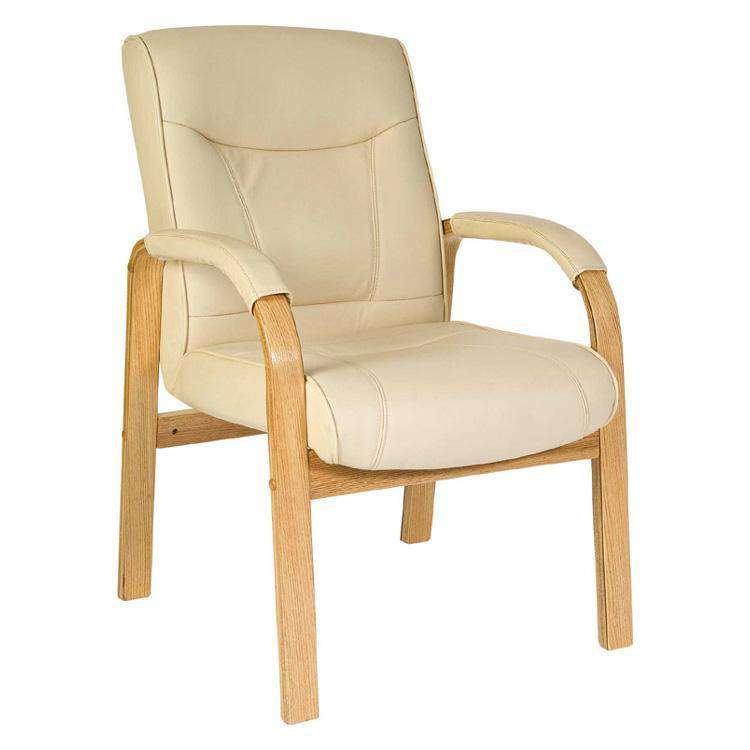 Teknik 8513MDK - Knightsbridge Visitor Leather Chair in Cream