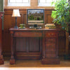 Front image of the Baumhaus La Roque Single Pedestal Office Desk (IMR06B) showing the pedestal cupboard door front