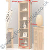 Dimensional image of the Baumhaus Mobel Oak Narrow Bookcase (COR01D)