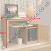 Dimensional image of the Baumhaus Mobel Oak Single Pedestal Home Office Desk (COR06B)