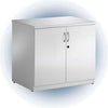 Dynamic Boardroom Desk Height Cupboard in High Gloss White