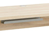 Highlight of the cable management point and cable tray on the Maja Set+ 1600 Rectangular Desk in Natural Oak