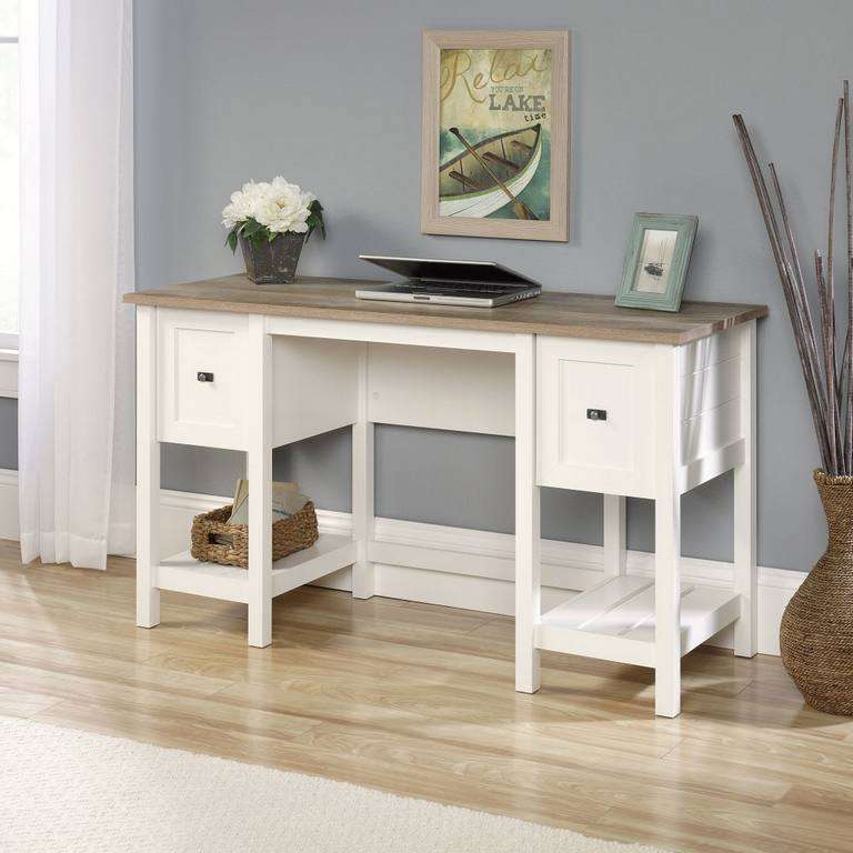 Teknik Shaker Style Soft White Home Office Desk