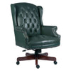 Teknik B800GR - Chairman Swivel Executive Green Leather Armchair