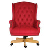 Front image of the Teknik 6927RD - Chairman Executive Rouge Leather Armchair
