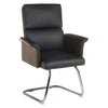 Teknik Elegance Medium Black Leather Visitor Chair