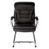 Front image of the Teknik 6958 - Goliath Light Visitor Black Leather Chair