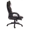 Side angle of the Teknik 6913 - Luxe Faux Leather Executive Chair in Black