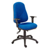 Image of the Teknik 9500 - Ergo Comfort Fabric Executive Office Chair in Blue with optional arms fitted