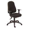 Image of the Teknik 9500 - Ergo Comfort Fabric Executive Office Chair in Black with optional arms fitted